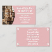 Customizable Maine Coon Cattery Business Cards 名刺 (正面/裏面)