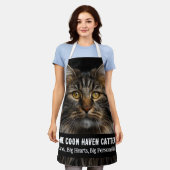 Customizable Maine Coon Haven Cattery Photo & Name エプロン (着用した状態)