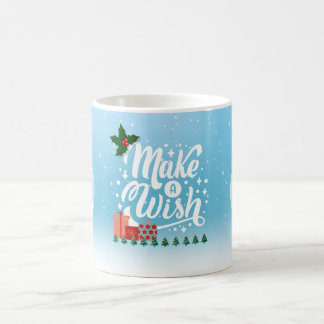 Customizable 'Make a Wish on Christmas' holiday  コーヒーマグカップ