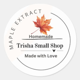 Customizable Maple Extract Label – Personalized Ki ラウンドシール