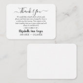 Customizable Memorial Minimalist Thank You Card  エンクロージャーカード (正面/裏面)