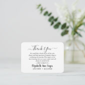 Customizable Memorial Minimalist Thank You Card  エンクロージャーカード (スタンド正面)