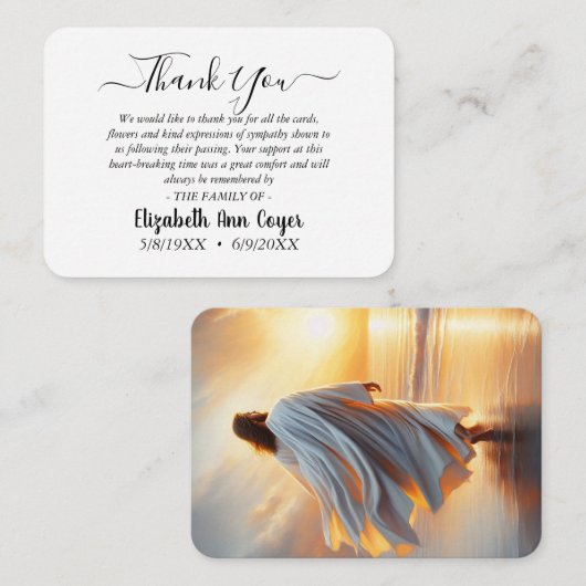Customizable Memorial Thank You Card  エンクロージャーカード (正面/裏面)