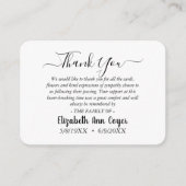 Customizable Memorial Thank You Card  エンクロージャーカード (正面)