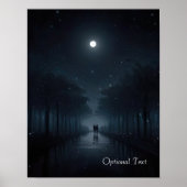 Customizable Midnight Stroll in Moonlight Poster ポスター (正面)
