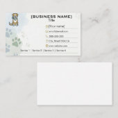 Customizable Minimalist Dog Trainer Business Card  名刺 (正面/裏面)
