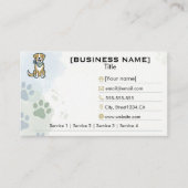 Customizable Minimalist Dog Trainer Business Card  名刺 (正面)