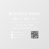 Customizable Minimalist Modern Small Business ウィンドウサイン (シート)