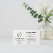 Customizable Minimalist Veterinary Business Card  名刺 (スタンド正面)