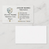 Customizable Minimalist Veterinary Business Card  名刺 (正面/裏面)