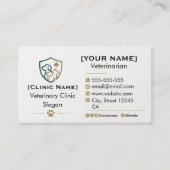 Customizable Minimalist Veterinary Business Card  名刺 (正面)