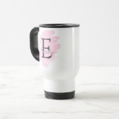 Customizable Monogram Travel Mug with Color Accent トラベルマグ (正面左)