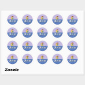 Customizable Moon & Stars Dreamy Kids Name Sticker ラウンドシール (シート)