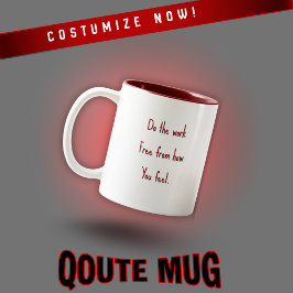 Customizable Motivational Quote Mug  ツートーンマグカップ