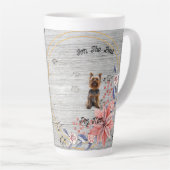 Customizable mug for dog lovers, gift for dog moms カフェラテマグ (右アングル)