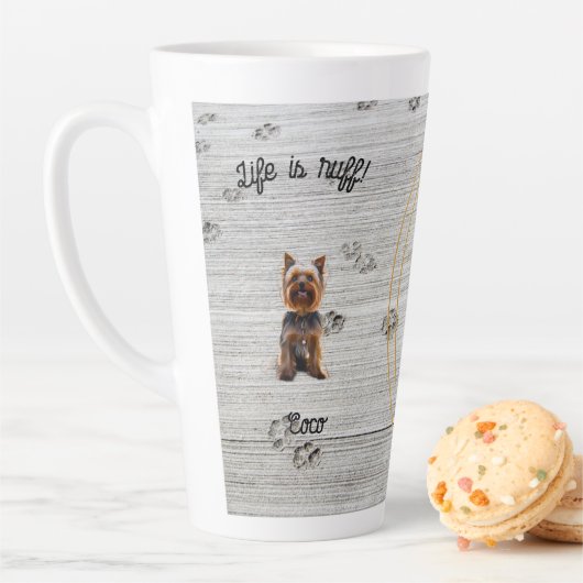 Customizable mug for dog lovers, gift for dog moms カフェラテマグ (インサイチュ)