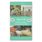 Customizable Multi Photo Wedding Family Gift マグネット名刺 (正面縦)