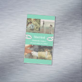 Customizable Multi Photo Wedding Family Gift  マグネット名刺 (インサイチュ)