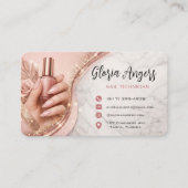 Customizable Nail Technician Business Card 名刺 (正面)