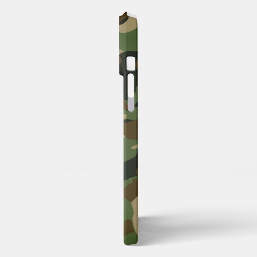 Customizable Name Camouflage Military Kaki Brown iPhoneケース (左側面)