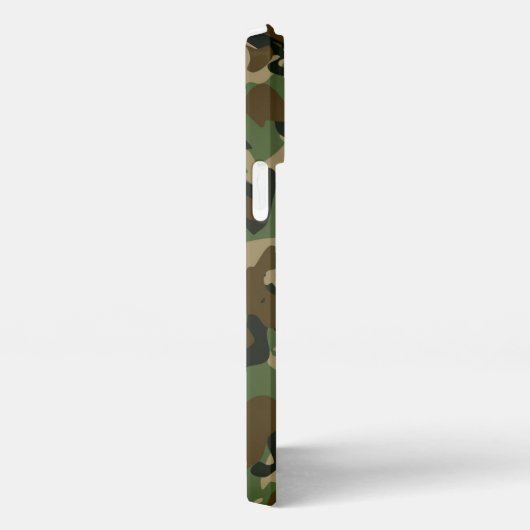 Customizable Name Camouflage Military Kaki Brown iPhoneケース (右側面)
