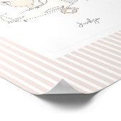 Customizable Name Nursery Poster - Cute Bunny ポスター (角)