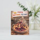 Customizable National Pie Day Postcard ポストカード (スタンド正面)