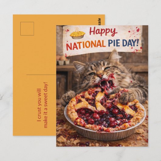 Customizable National Pie Day Postcard ポストカード (正面/裏面)