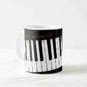 Customizable No Coffee No Concerto コーヒーマグカップ (正面左)