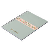 Customizable notebook / Elegant notebook / Floral ノートブック (左側)
