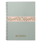 Customizable notebook / Elegant notebook / Floral ノートブック (正面)