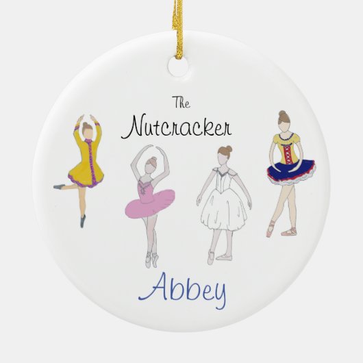 Customizable Nutcracker Dew/Snow/Columbine/Chinese セラミックオーナメント (裏面)