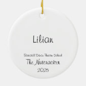 Customizable Nutcracker Flowers/Sugar Plum セラミックオーナメント (裏面)