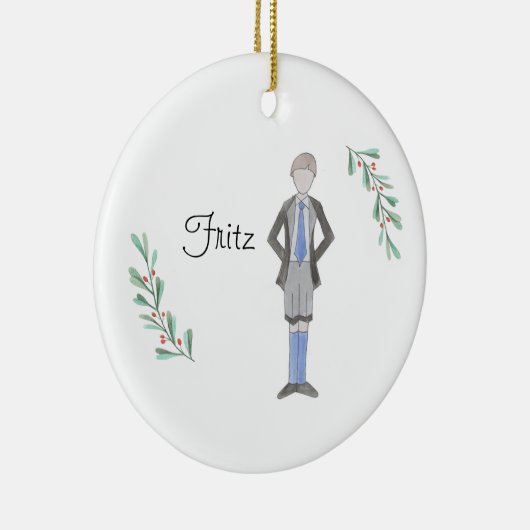Customizable  Nutcracker Fritz Keepsake セラミックオーナメント (右)