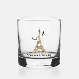 Customizable Paris Trip Chic Eiffel Tower ウイスキーグラス