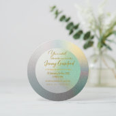 Customizable Pastel Gradient Round Wedding Brunch  招待状 (スタンド正面)