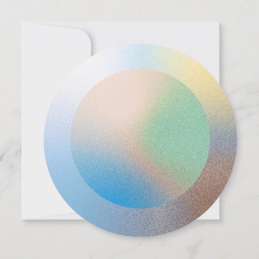 Customizable Pastel Gradient Round Wedding Brunch  招待状 (裏面)