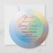 Customizable Pastel Gradient Round Wedding Brunch  招待状 (正面)