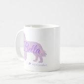 Customizable Pastel Purple Cavalier King Charles コーヒーマグカップ (正面左)