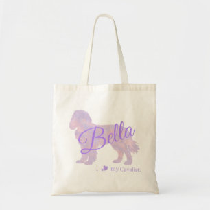 Customizable Pastel Purple Cavalier King Charles トートバッグ