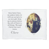 Customizable Patron Saint (St. Clare) 枕カバー (正面)