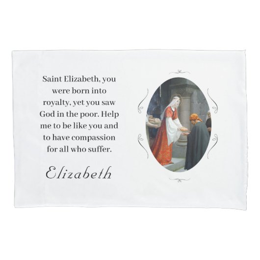 Customizable Patron Saint (St. Elizabeth) 枕カバー (正面)