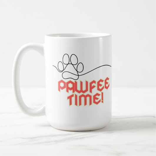 Customizable PawFee Time コーヒーマグカップ (左)