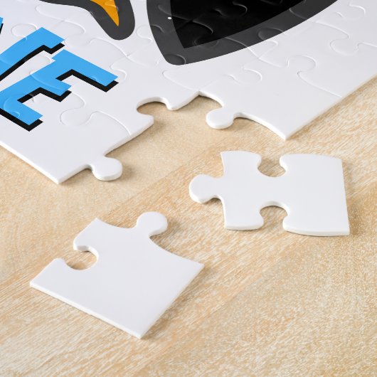 Customizable Penguin Name Childrens ジグソーパズル (側面)