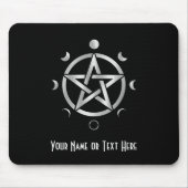 Customizable Pentacle Moon Phase Mouse Pad マウスパッド (正面)