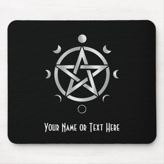 Customizable Pentacle Moon Phase Mouse Pad マウスパッド (正面)