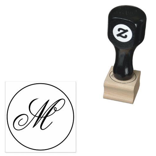 Customizable Personalized Monogram Wooden ラバースタンプ (押印)