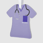 Customizable Personalized Nurse Scrubs オーナメント (正面)