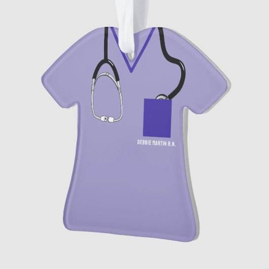Customizable Personalized Nurse Scrubs オーナメント (正面)