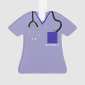 Customizable Personalized Nurse Scrubs オーナメント (正面)